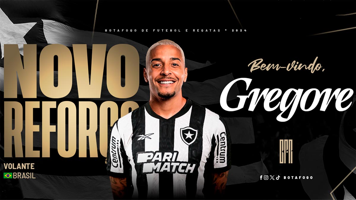 Botafogo-anuncia-contratação-do-volante-Gregore,-ex-Inter-Miami-e-Bahia